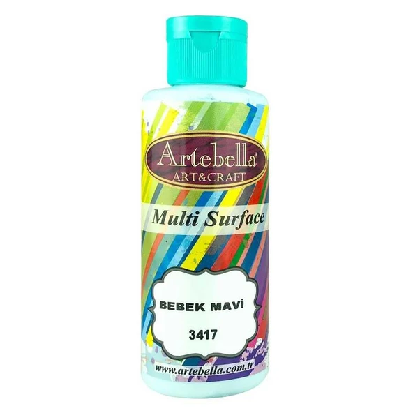 3417130 Artebella Multı Surface Boya 130cc Bebek Mavi ürün görseli