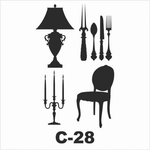 C-28 Artebella Stencil 15x20 Cm ürün görseli