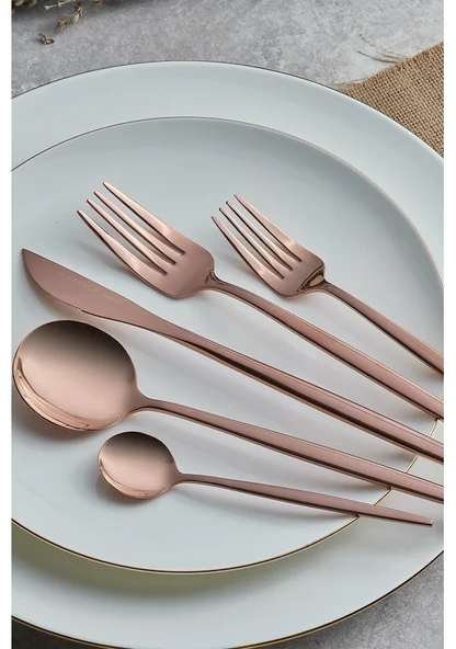 Karaca Orion Rosegold 30 Parça 6 Kişilik Çatal Kaşık Bıçak Seti - 3