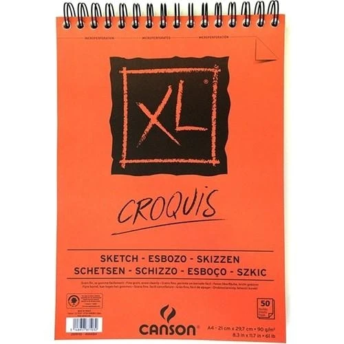 Canson A4-90 G Croquis Xl Eskiz Çizim Defteri Üstten Spiralli 50 Yp ürün görseli