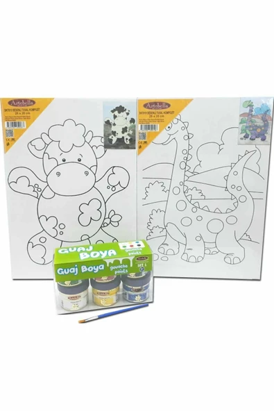 Ben De Yapabilirim Desenli Tuval Boyama Seti Artebella Kmps0010 ürün görseli