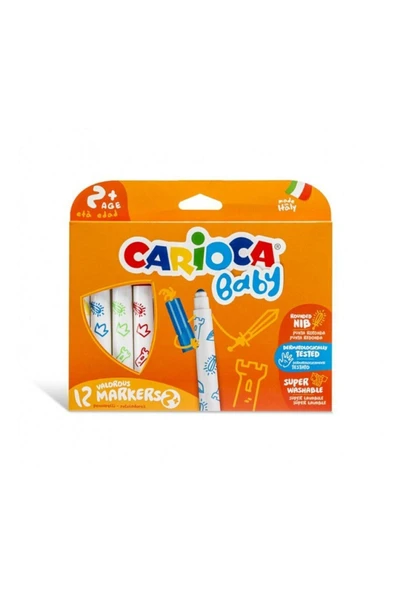 Carioca Jumbo Bebek Süper Yıkanabilir Keçeli Boya Kalemi 12’Li ürün görseli