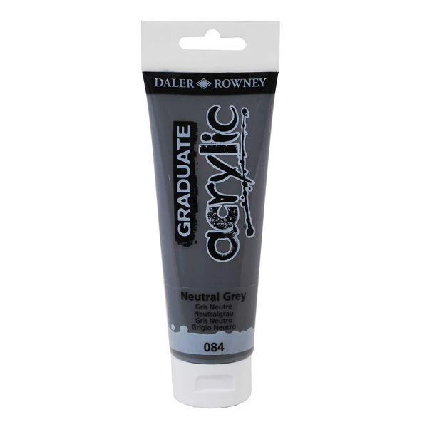 Daler Rowney Graduate Akrilik Boya 120ml 084 Natural Grey ürün görseli