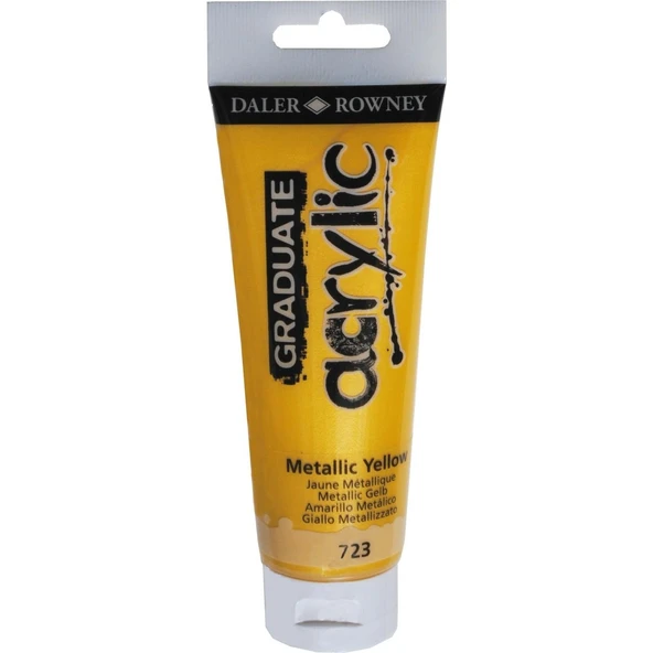 Daler Rowney Akrilik Boya 120 ML-723 Metalic Yellow ürün görseli