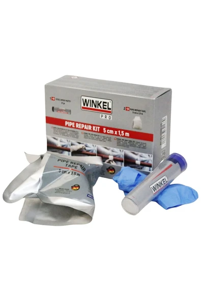 Winkel Pro Epoksi Boru Tamir Kiti  Sıhhi Tesisat Su Kaçakları ve Çatlak Borularda Hızlı Onarım 5CM X 1,5M ürün görseli 1
