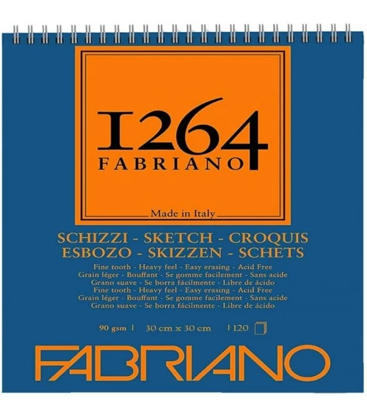 Fabriano 1264 Sketch Paper Eskiz Defteri 90 gr. 120 yp. ü. 30x30 ürün görseli
