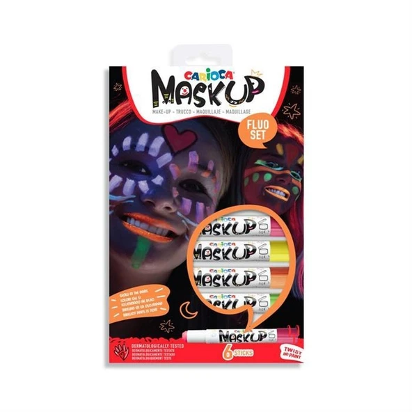 CARİOCA YÜZ BOYASI 6 GR. 6 RENK FOSFORLU maskup ürün görseli
