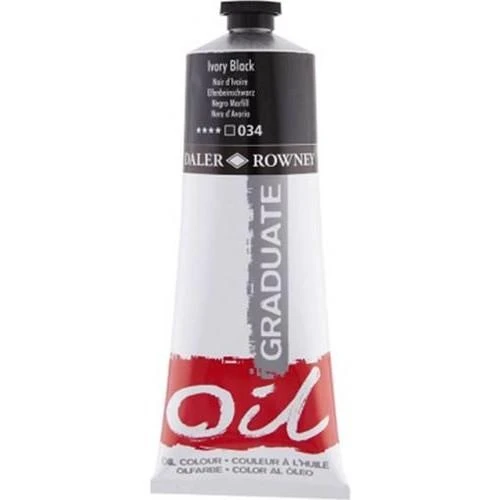 Daler Rowney Graduate Yağlı Boya 38 ml 034 Ivory Black ürün görseli