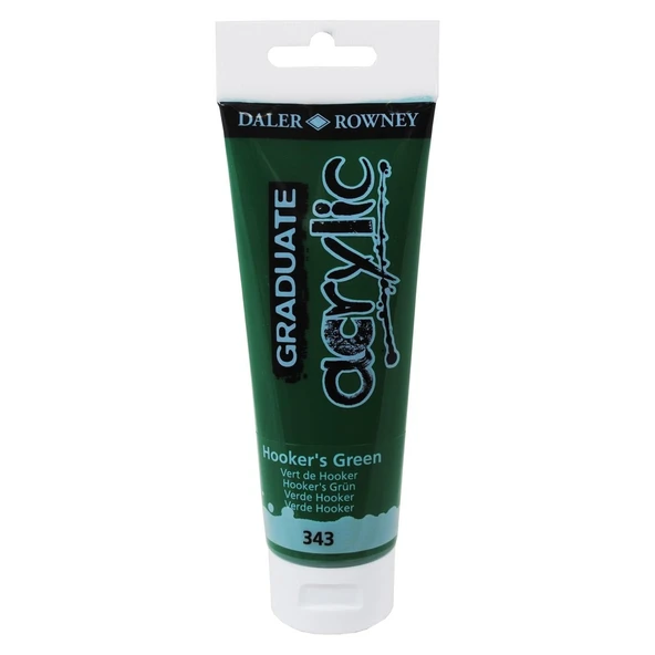 Daler Rowney Graduate Hookers Green 120 Ml. Akrilik Boya 343 ürün görseli