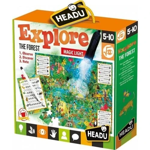 HEADU EXPLORE THE FOREST (5-10 YAŞ) Ormanı Keşfet Sihirli Fenerli Etkinlik Yapbozu ürün görseli