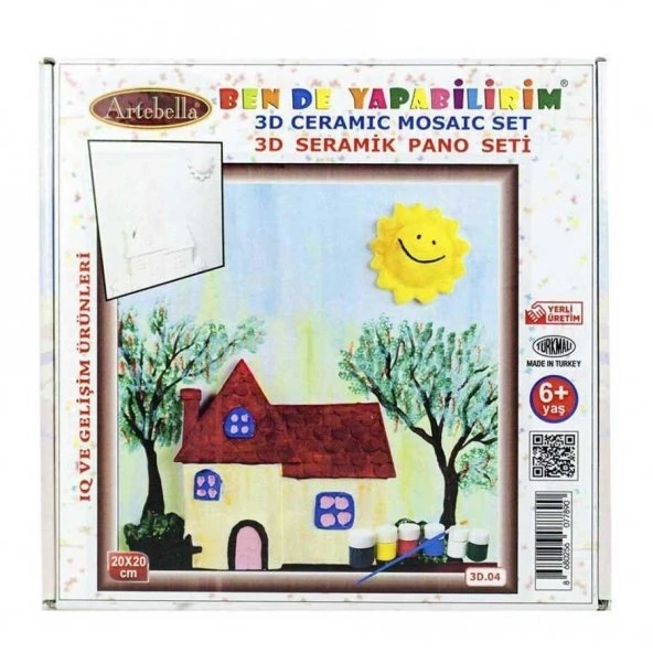3d-04 Artebella Seramik Boyama Seti 20x20 Cm ürün görseli