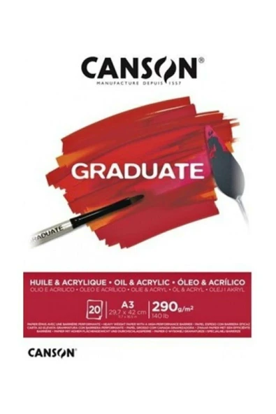 Canson Graduate 290 Gr A3 30yp Oil & Acrylic ürün görseli