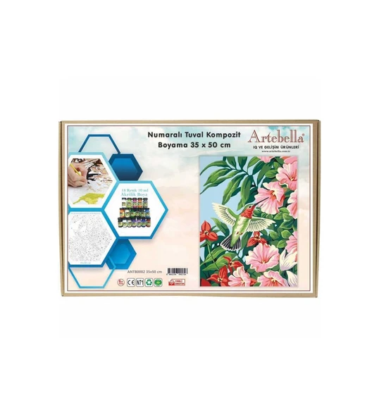 Artebella Numaralı Tuval Kompozit Boyama ANTB0002 Bahçe 35x50 cm ürün görseli