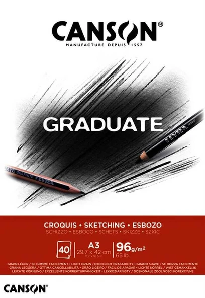 Canson Graduate A3 Sketching Blok 96 gr 40 Yaprak ürün görseli