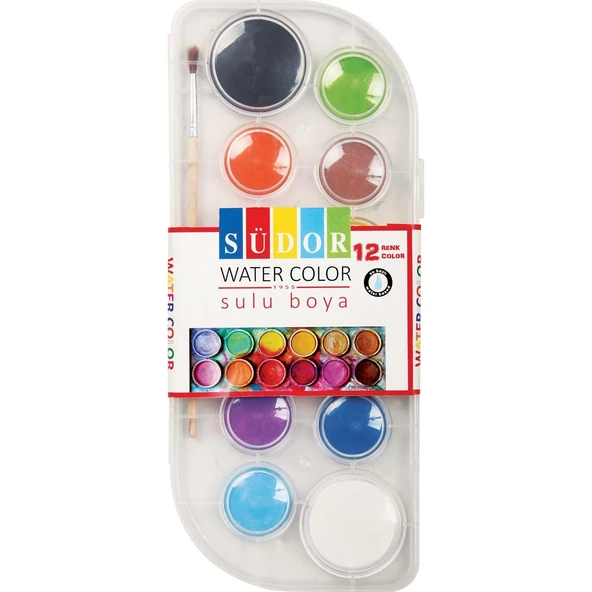 Südor Suluboya 12 Renk Şeffaf Pls. ürün görseli