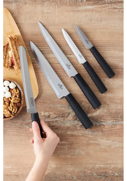 Karaca Grammy Siyah 6 Parça Standlı Bıçak Seti - 2