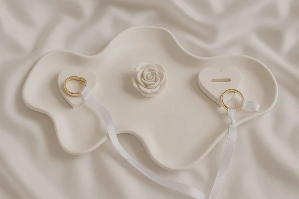 Beton Söz Nişan Tepsisi Set - 4