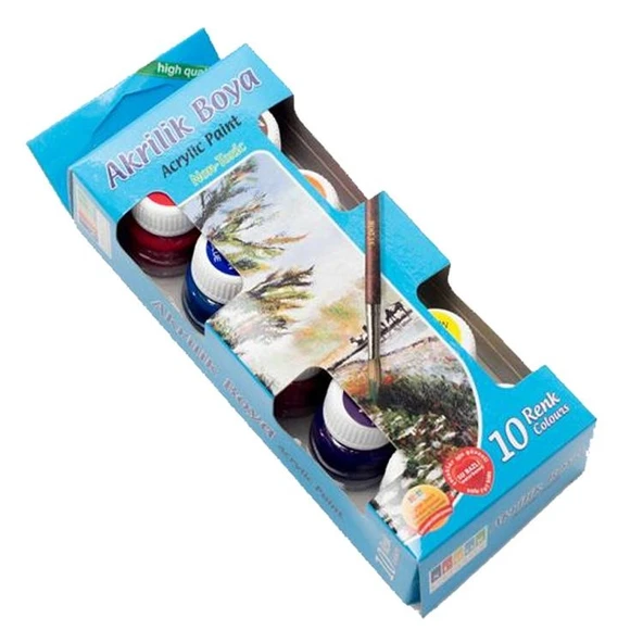 Südor Akrilik Boya Şişede 10 Renk acrykic ürün görseli
