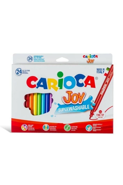 CARİOCA JOY SÜPER YIKANABİLİR KEÇELİ BOYA KALEMİ 24'LÜ ürün görseli