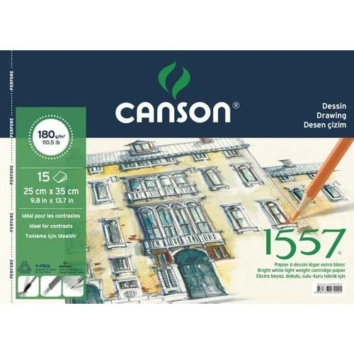 Canson 1557 Dessin Resim ve Çizim Defteri 180 Gr. 25X35 Cm. 15 Sayfa ürün görseli
