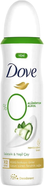 Dove Kadın Deodorant%0 Alüminyum Salatalık & Yeşil Çay 150ml