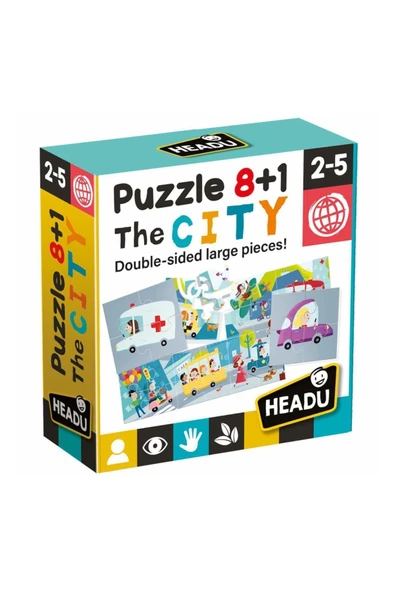 HEADU PUZZLE 8+1 CITY (2-5 YAŞ) - 1