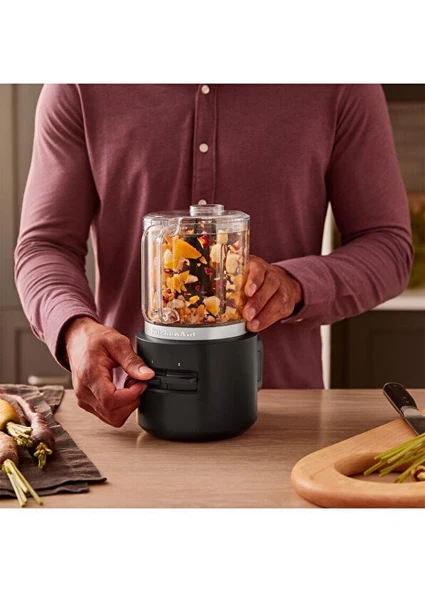 Kitchenaid Go Siyah Kablosuz Serisi Bataryasız Mini Mutfak Robotu - Resim 2