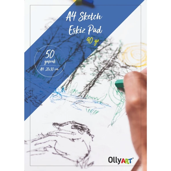 OLLYART ESKİZ BLOK A4 50 YAPRAK 90 GR ürün görseli