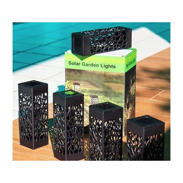 Dekoratif Solar Güneş Enerjili Bahçe Aydınlatması Yürüyüş Yolu Seti ( 8 Adet ) - 4