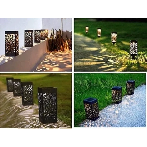 Dekoratif Solar Güneş Enerjili Bahçe Aydınlatması Yürüyüş Yolu Seti ( 8 Adet ) - 2