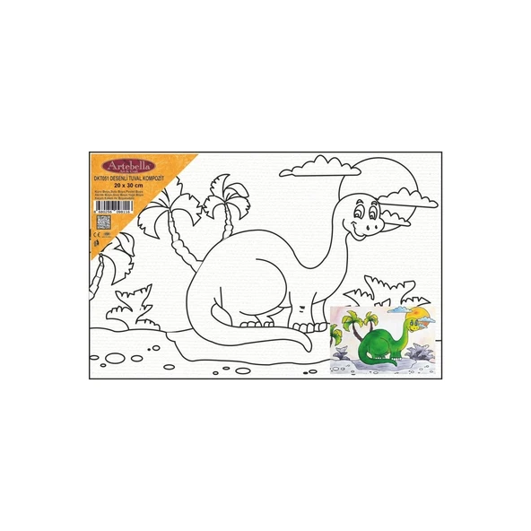 DKT051 desenli tuval kompozit boyama 20x30 cm ürün görseli