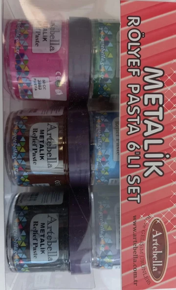 Artebella metalik Rölyef Pasta rpalS0001 50 cc 6'Lı Set-2 ürün görseli