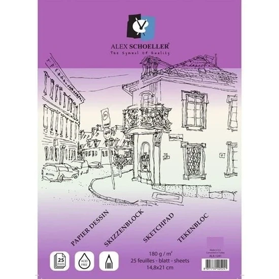 ALX.A4 180 GR. 25.Lİ SPR. ESKİZ BLOK ALX7792 A4 ürün görseli