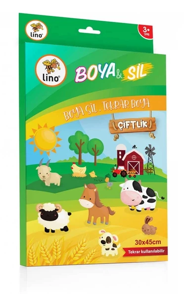 LİNO BOYA SİL AKTİVİTE MATI ÇİFTLİK (SİLİNEBİLİR) ürün görseli