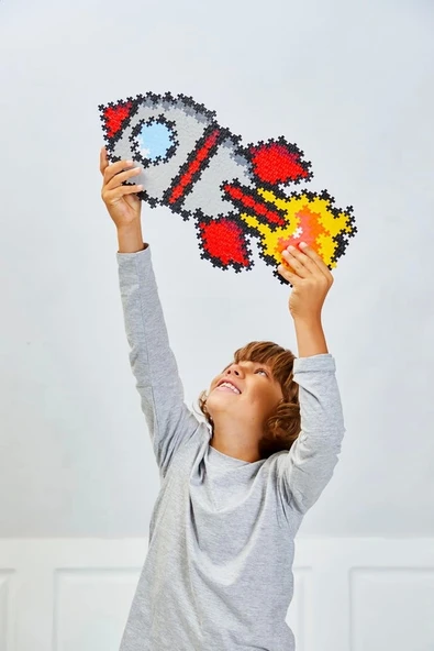 PLUS-PLUS PUZZLE BY NUMBER ROCKET 500PCS - Resim 2