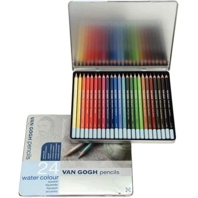 Talens Van Gogh Watercolor Pencil Aquarel Boya 24 Renk Metal Kutu ürün görseli