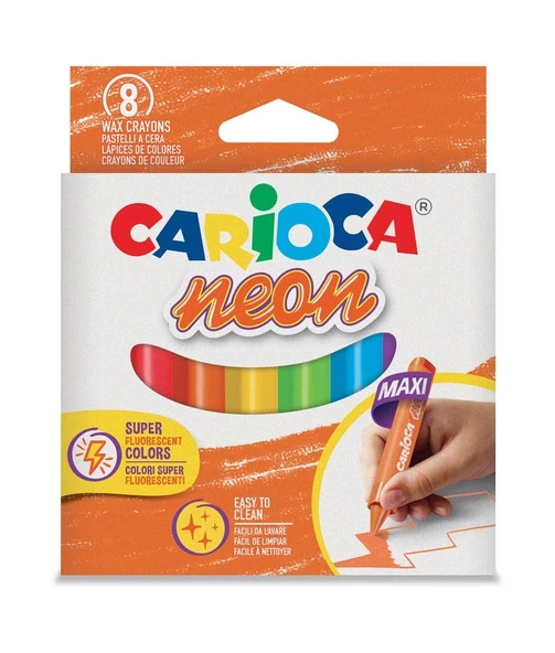 CARİOCA PASTEL BOYA KALEMİ FOSFORLU 8Lİ ürün görseli