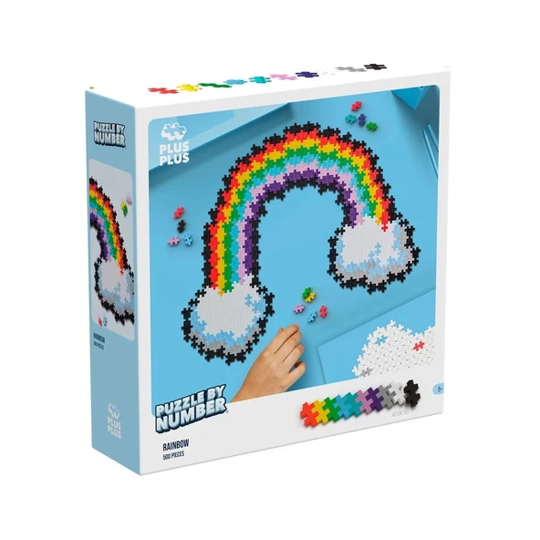 PLUS-PLUS PUZZLE BY NUMBER RAINBOW 500PCS ürün görseli