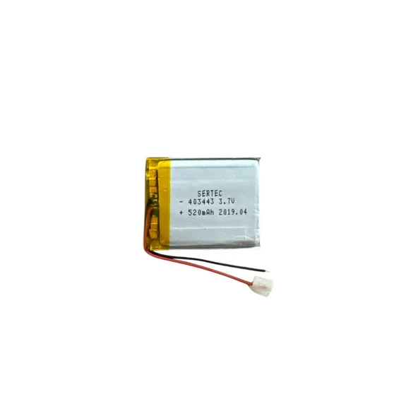 403443 3.7V 520 MAh Li-Polymer Pil Devreli/1.5A