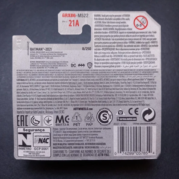 Escoines 39963688e0029c37b0 HotWheels 1/64 2021 BATMAN ARKHAM KNIGHT BATMOBILE 1/5 - 4