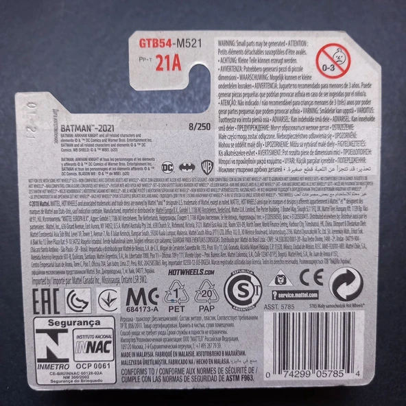 Escoines 39963688e00163a17a HotWheels 1/64 2021 BATMAN ARKHAM KNIGHT BATMOBILE 1/5 - 4