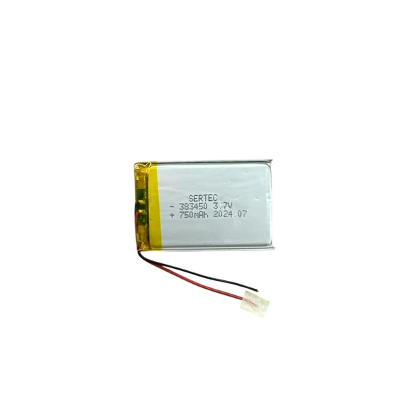 383450 3.7V 750 MAh Li-Polymer Pil Devreli/1.5A - 1
