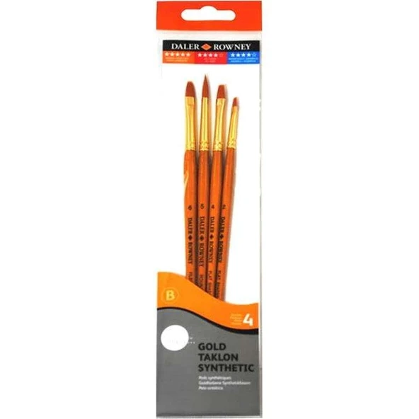 Daler Rowney Gold Taklon Short Handled 4 Pc 4"lü Fırça . ürün görseli