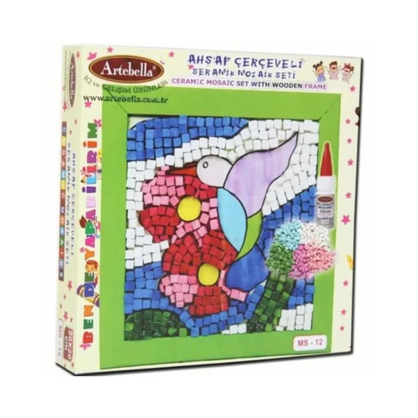 ms-12 Çocuk Ahşap Çerçeveli Seramik Mozaik Set 20x20 cm ürün görseli
