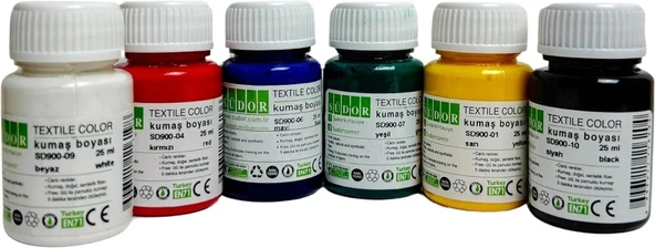 Südor Kumaş Boya 25 ML 6 Renk SD940 ürün görseli