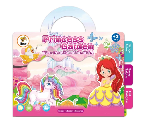 LİNO TEKRAR TEKRAR KULLANILABİLEN STICKER PRINCESS GARDEN ürün görseli