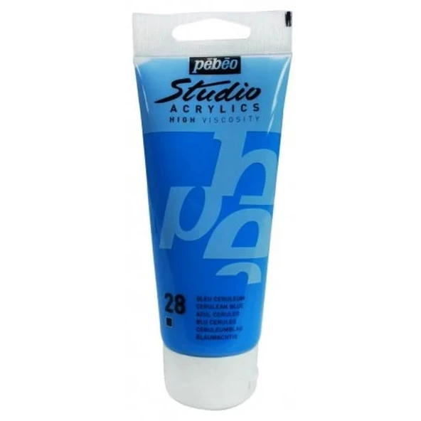 Pebeo Studio Akrilik Boya 100ml - 28 Cerulean Blue ürün görseli