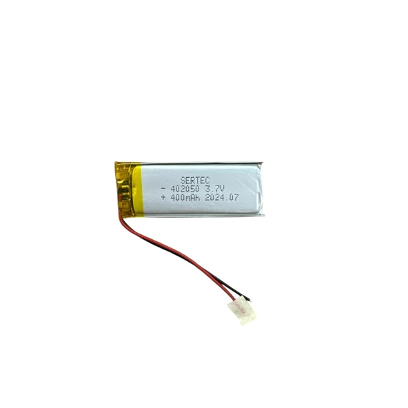 402050 3.7V 400mAh Li-Polymer Pil Devreli/1.5A
