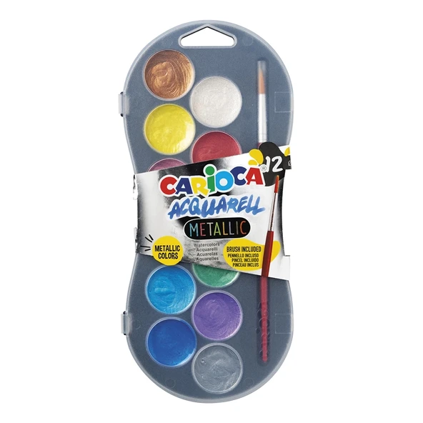 CARİOCA SULU BOYA 30 MM.12'Lİ METALİK ürün görseli