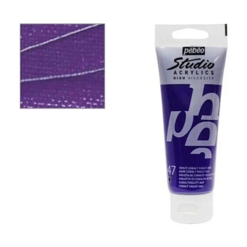 Pebeo Studio Akrilik Boya 100ml - 47 Dark Cobalt Violet Hue Marka ürün görseli 1